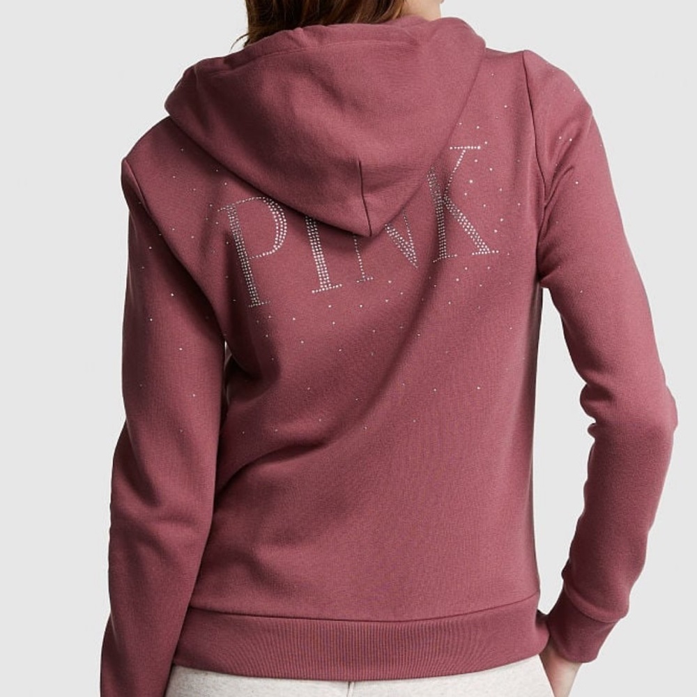 PINK FLEECE ZIP-UP EVERYDAY HOODIE